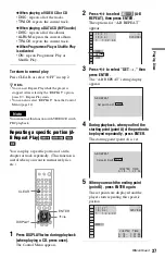 Preview for 37 page of Sony DVP-NS330 Operating Instructions Manual