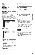 Preview for 41 page of Sony DVP-NS330 Operating Instructions Manual