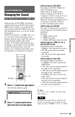 Preview for 47 page of Sony DVP-NS330 Operating Instructions Manual