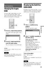 Preview for 51 page of Sony DVP-NS330 Operating Instructions Manual