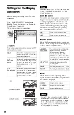 Preview for 62 page of Sony DVP-NS330 Operating Instructions Manual