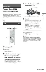 Предварительный просмотр 27 страницы Sony DVP-NS355 Operating Instructions Manual