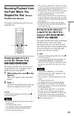 Preview for 29 page of Sony DVP-NS355 Operating Instructions Manual