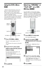 Предварительный просмотр 30 страницы Sony DVP-NS355 Operating Instructions Manual