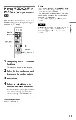 Preview for 31 page of Sony DVP-NS355 Operating Instructions Manual