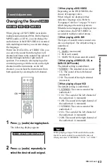 Preview for 43 page of Sony DVP-NS355 Operating Instructions Manual