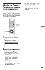 Предварительный просмотр 47 страницы Sony DVP-NS355 Operating Instructions Manual