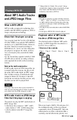 Preview for 49 page of Sony DVP-NS355 Operating Instructions Manual