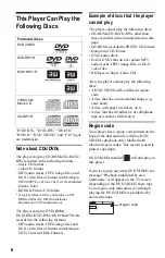 Preview for 6 page of Sony DVP-NS36 Operating Instructions Manual