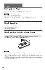 Preview for 14 page of Sony DVP-NS36 Operating Instructions Manual