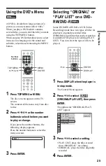 Preview for 25 page of Sony DVP-NS36 Operating Instructions Manual