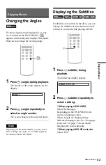 Preview for 43 page of Sony DVP-NS36 Operating Instructions Manual