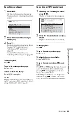 Предварительный просмотр 49 страницы Sony DVP-NS36 Operating Instructions Manual