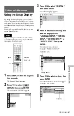 Предварительный просмотр 61 страницы Sony DVP-NS36 Operating Instructions Manual