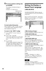 Предварительный просмотр 62 страницы Sony DVP-NS36 Operating Instructions Manual