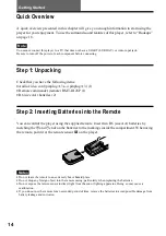 Preview for 14 page of Sony DVP-NS400D Operating Instructions Manual