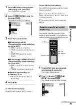 Preview for 41 page of Sony DVP-NS400D Operating Instructions Manual