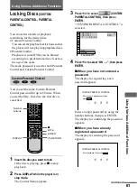 Preview for 61 page of Sony DVP-NS400D Operating Instructions Manual