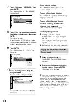 Preview for 64 page of Sony DVP-NS400D Operating Instructions Manual