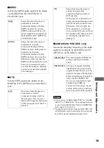 Preview for 75 page of Sony DVP-NS400D Operating Instructions Manual