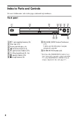 Предварительный просмотр 8 страницы Sony DVP-NS425P Operating Instructions Manual