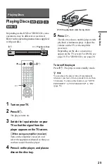 Предварительный просмотр 25 страницы Sony DVP-NS425P Operating Instructions Manual