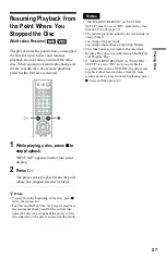 Предварительный просмотр 27 страницы Sony DVP-NS425P Operating Instructions Manual