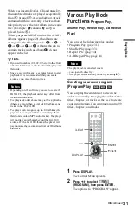 Предварительный просмотр 31 страницы Sony DVP-NS425P Operating Instructions Manual