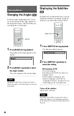 Предварительный просмотр 46 страницы Sony DVP-NS425P Operating Instructions Manual