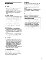 Preview for 3 page of Sony DVP-NS4OOD Operating Instructions Manual