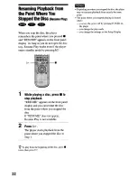 Preview for 32 page of Sony DVP-NS4OOD Operating Instructions Manual