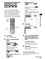 Preview for 41 page of Sony DVP-NS4OOD Operating Instructions Manual