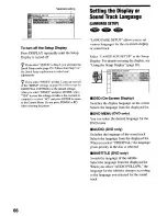 Preview for 66 page of Sony DVP-NS4OOD Operating Instructions Manual