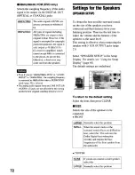 Preview for 72 page of Sony DVP-NS4OOD Operating Instructions Manual