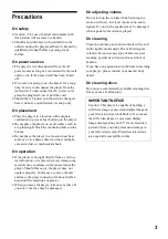 Preview for 3 page of Sony DVP-NS500V Operating Instructions Manual