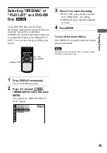 Preview for 35 page of Sony DVP-NS500V Operating Instructions Manual