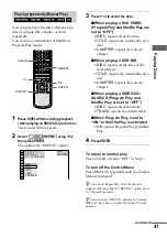 Preview for 41 page of Sony DVP-NS500V Operating Instructions Manual