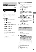 Preview for 45 page of Sony DVP-NS500V Operating Instructions Manual