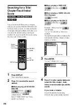 Preview for 46 page of Sony DVP-NS500V Operating Instructions Manual