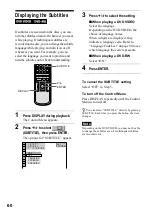 Preview for 60 page of Sony DVP-NS500V Operating Instructions Manual