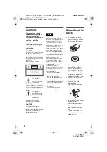 Предварительный просмотр 2 страницы Sony DVP-NS50P Operating Instructions Manual