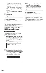 Preview for 22 page of Sony DVP-NS510P Operating Instructions Manual