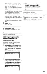 Preview for 23 page of Sony DVP-NS518P Operating Instructions Manual