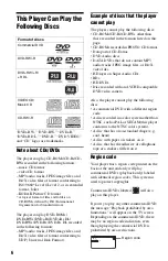 Preview for 6 page of Sony DVP-NS64P Operating Instructions Manual