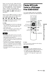 Preview for 43 page of Sony DVP-NS64P Operating Instructions Manual