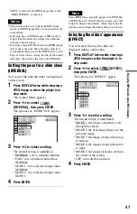 Preview for 47 page of Sony DVP-NS64P Operating Instructions Manual