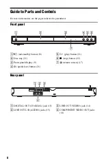 Preview for 8 page of Sony DVP-NS67P Operating Instructions Manual