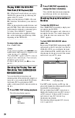 Preview for 24 page of Sony DVP-NS67P Operating Instructions Manual