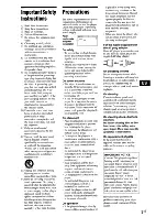 Preview for 3 page of Sony DVP-NS700H Operating Instructions Manual