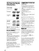 Preview for 6 page of Sony DVP-NS700H Operating Instructions Manual